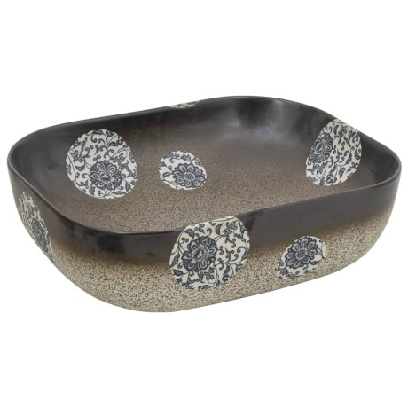 vidaXL Opzetwasbak rechthoekig 48x37,5x13,5 cm keramiek meerkleurig afbeelding2 - 1