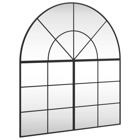 vidaXL Wandspiegel boog 100x110 cm ijzer zwart afbeelding2 - 1