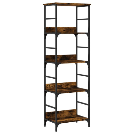 vidaXL Boekenrek 50x33x153 cm bewerkt hout gerookt eikenkleurig afbeelding2 - 1