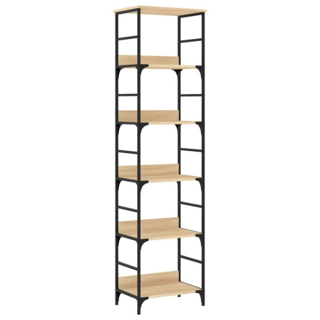 vidaXL Boekenkast Sonoma Eiken 50x33x188,5 cm Bewerkt Hout afbeelding2 - 1