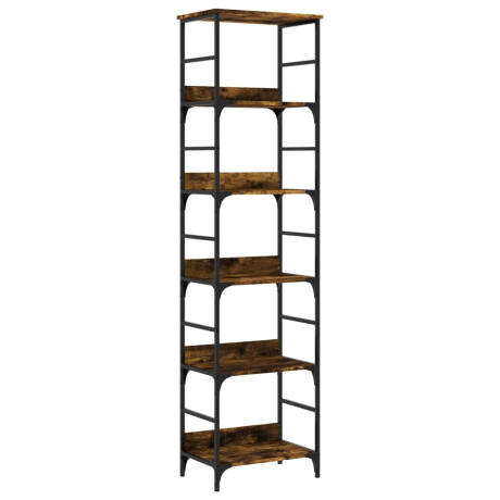 vidaXL Boekenrek 50x33x188,5 cm bewerkt hout gerookt eikenkleurig afbeelding2 - 1