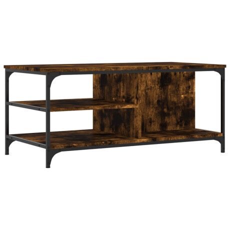 vidaXL Salontafel 100x50x45 cm bewerkt hout gerookt eikenkleurig afbeelding2 - 1