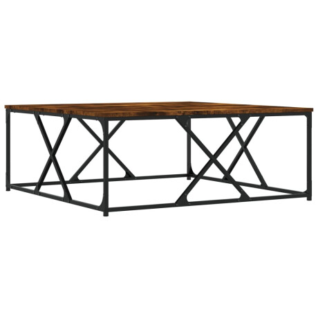 vidaXL Salontafel 100x100x40 cm bewerkt hout gerookt eikenkleurig afbeelding2 - 1