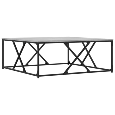 vidaXL Salontafel 100x100x40 cm bewerkt hout grijs sonoma eikenkleurig afbeelding2 - 1