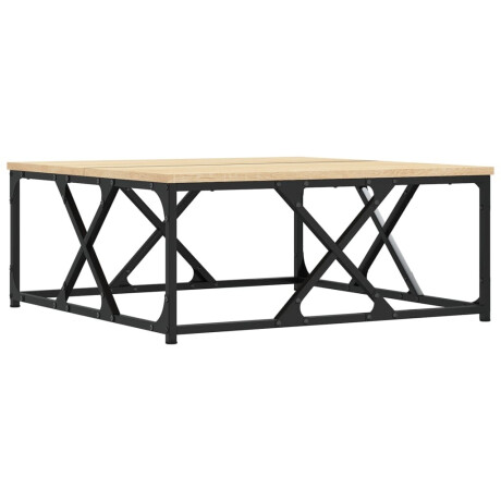 vidaXL Salontafel 70x70x30 cm bewerkt hout sonoma eikenkleurig afbeelding2 - 1