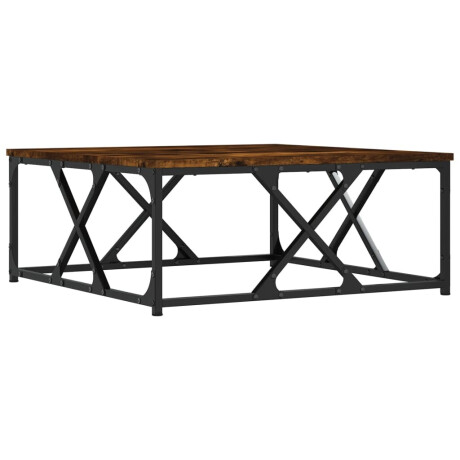 vidaXL Salontafel 70x70x30 cm bewerkt hout gerookt eikenkleurig afbeelding2 - 1