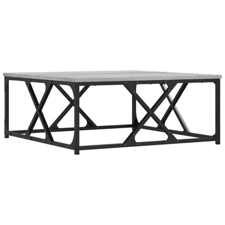vidaXL Salontafel 70x70x30 cm bewerkt hout grijs sonoma afbeelding2 - 1