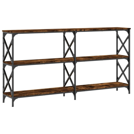 vidaXL Wandtafel 200x28x80,5 cm bewerkt hout gerookt eikenkleurig afbeelding2 - 1