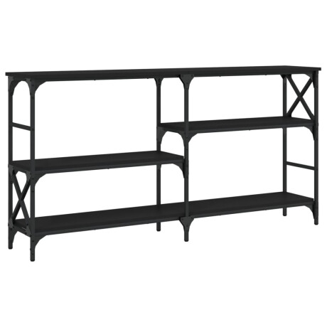 vidaXL Wandtafel 150x29x76,5 cm bewerkt hout zwart afbeelding2 - 1