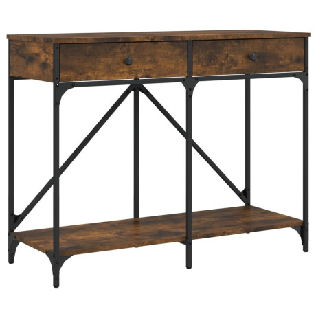 vidaXL Wandtafel 100x39x78,5 cm bewerkt hout gerookt eikenkleurig afbeelding2 - 1