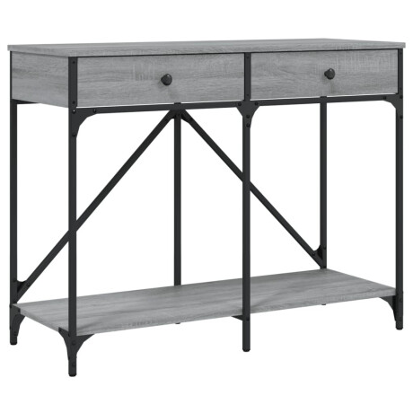 vidaXL Wandtafel 100x39x78,5 cm bewerkt hout grijs sonoma eikenkleurig afbeelding2 - 1