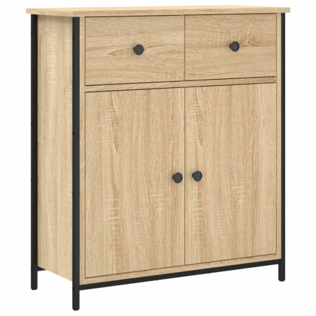 vidaXL Dressoir 70x30x80 cm bewerkt hout sonoma eikenkleurig afbeelding2 - 1