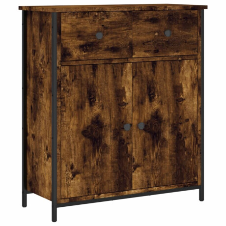 vidaXL Dressoir 70x30x80 cm bewerkt hout gerookt eikenkleurig afbeelding2 - 1