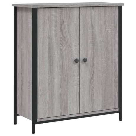 vidaXL Dressoir 70x30x80 cm bewerkt hout grijs sonoma afbeelding2 - 1