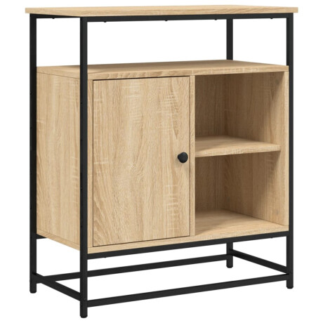 vidaXL Dressoir Sonoma Eiken 69x35x80 cm Bewerkt Hout afbeelding2 - 1