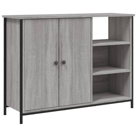 vidaXL Dressoir 100x33x75 cm bewerkt hout grijs sonoma afbeelding2 - 1