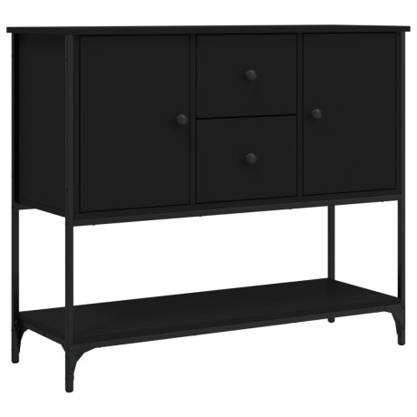 vidaXL Dressoir 100x36x85 cm bewerkt hout zwart afbeelding2 - 1