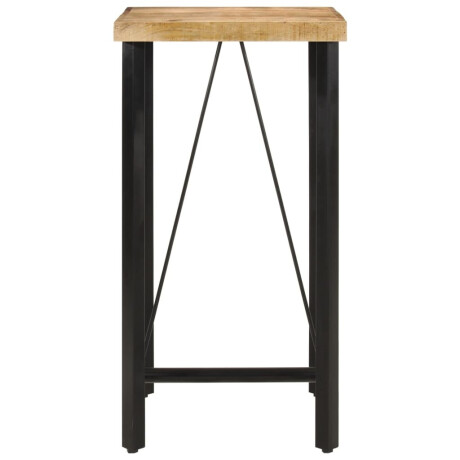 vidaXL Bartafel 55x55x107 cm massief mangohout en ijzer afbeelding2 - 1