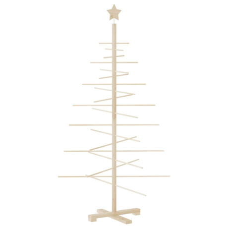 vidaXL Kerstdecoratie kerstboom 150 cm massief grenenhout afbeelding2 - 1