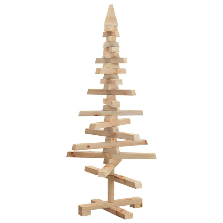 vidaXL | Houten kerstboom | natuurlijk 90 cm Massief grenenhout afbeelding2 - 1