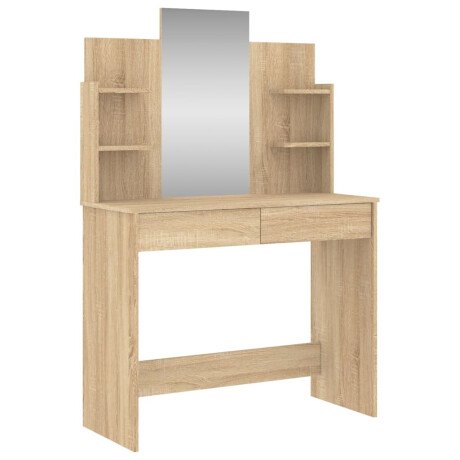 vidaXL Kaptafel met spiegel 96x39x142 cm sonoma eikenkleurig afbeelding2 - 1