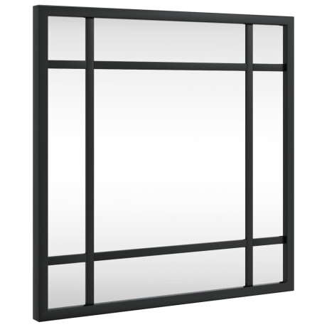 vidaXL Wandspiegel vierkant 30x30 cm ijzer zwart afbeelding2 - 1