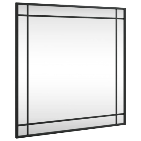 vidaXL Wandspiegel vierkant 60x60 cm ijzer zwart afbeelding2 - 1