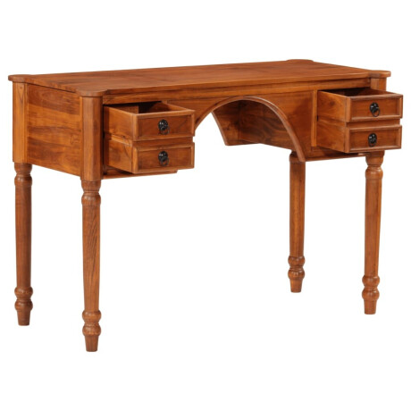 vidaXL Bureau met lades 110x50x76 cm massief acaciahout afbeelding2 - 1