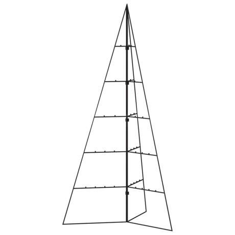 vidaXL Kerstdecoratie kerstboom 100 cm metaal zwart afbeelding2 - 1