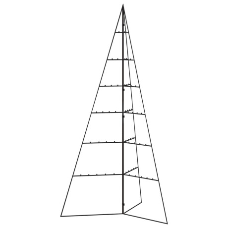 vidaXL Kerstdecoratie kerstboom 140 cm metaal zwart afbeelding2 - 1