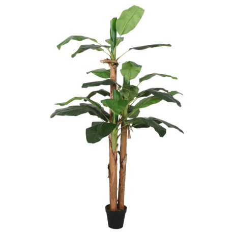 vidaXL Kunstplant bananenboom 9 bladeren 120 cm groen afbeelding2 - 1