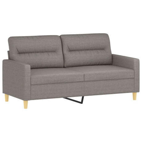 vidaXL Tweezitsbank 140 cm stof taupe afbeelding2 - 1