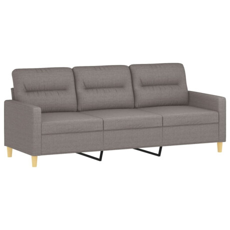 vidaXL Driezitsbank 180 cm stof taupe afbeelding2 - 1