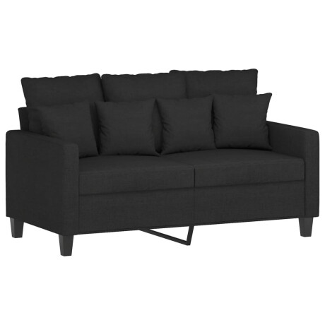 vidaXL Tweezitsbank 120 cm stof zwart afbeelding2 - 1