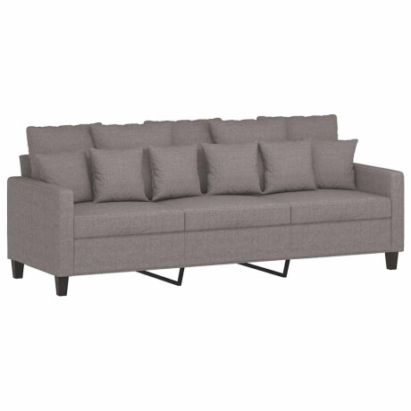 vidaXL Driezitsbank 180 cm stof taupe afbeelding2 - 1