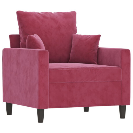 vidaXL Fauteuil 60 cm fluweel wijnrood afbeelding2 - 1