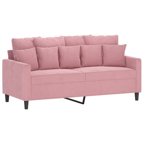 vidaXL Tweezitsbank 140 cm fluweel roze afbeelding2 - 1
