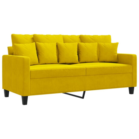 vidaXL Tweezitsbank 140 cm fluweel geel afbeelding2 - 1