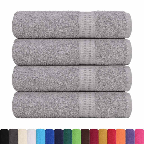 vidaXL Handdoeken 4 st 50x100 cm 360 g/m² 100% katoen grijs afbeelding2 - 1
