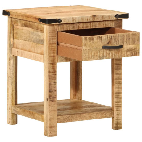 vidaXL Nachtkastje 40x40x50 cm massief mangohout afbeelding2 - 1
