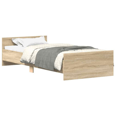 vidaXL Bedframe zonder matras hout sonoma eikenkleurig 90x190 cm afbeelding2 - 1