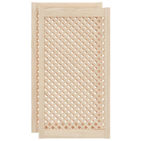 vidaXL Kastdeuren met latwerk 2 st 49,5x99 cm massief grenenhout afbeelding2 - 1