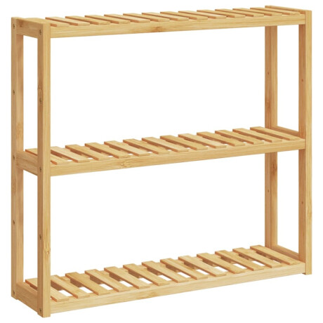vidaXL Badkamerrek 3-laags wandmontage 60x15x54 cm bamboe afbeelding2 - 1