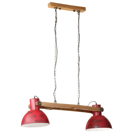 vidaXL Hanglamp 25 W E27 85x28x109 cm verweerd rood afbeelding2 - 1