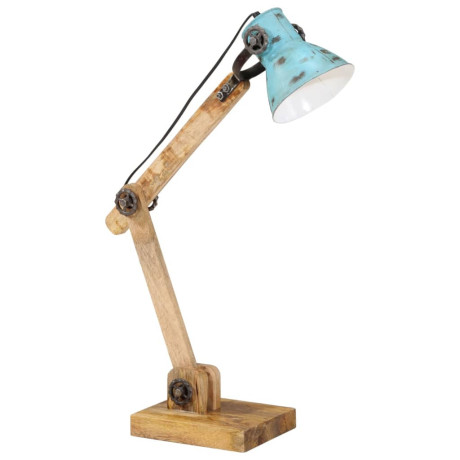 vidaXL Bureaulamp 25 W E27 23x18x96 cm verweerd blauw afbeelding2 - 1