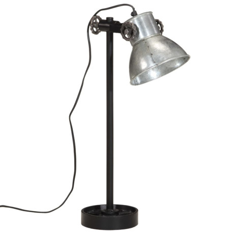 vidaXL Bureaulamp 25 W E27 15x15x55 cm vintage zilverkleurig afbeelding2 - 1