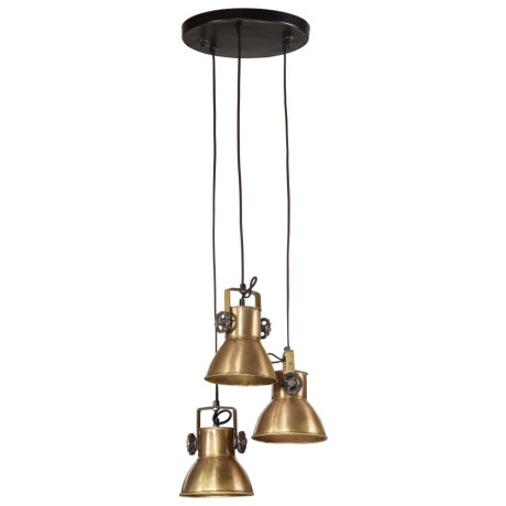 vidaXL Hanglamp 25 W E27 30x30x100 cm antiek messingkleurig afbeelding2 - 1