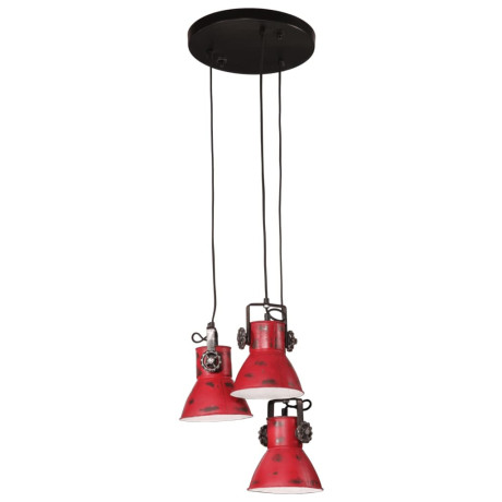 vidaXL Hanglamp 25 W E27 30x30x100 cm verweerd rood afbeelding2 - 1