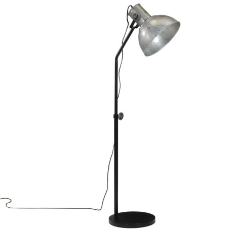 vidaXL Vloerlamp 25 W E27 30x30x90-150 cm vintage zilverkleurig afbeelding2 - 1