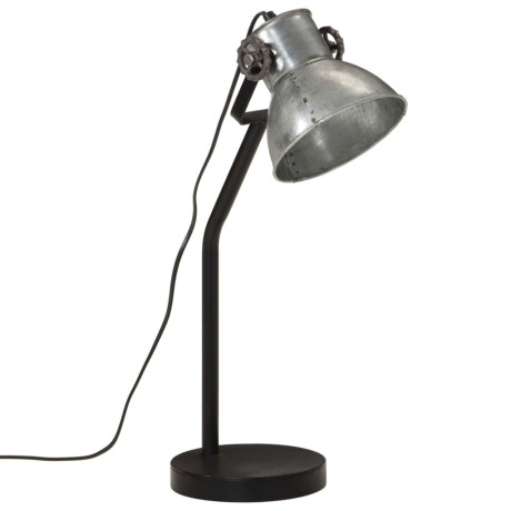 vidaXL Bureaulamp 25 W E27 17x17x60 cm vintage zilverkleurig afbeelding2 - 1